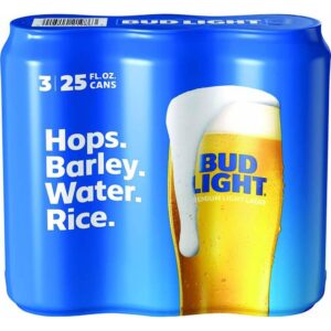 *Bud Light 3pk 25oz Cans